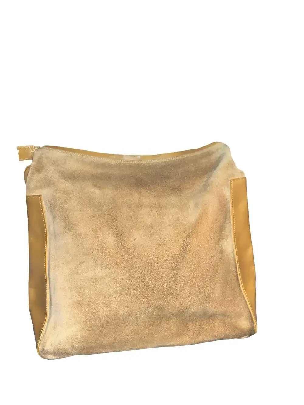 Gucci shoulder bag beige suede ?~ leather Authentic used T17202